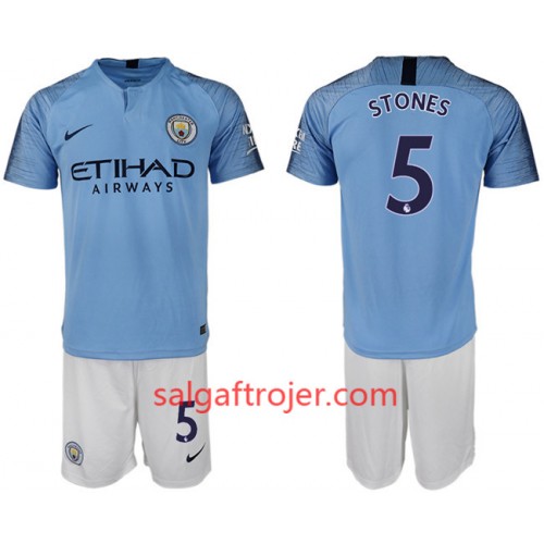 Manchester City Fodboldtrøjer STONES 5 Børn Hjemmebanesæt 2018/19 Kort ærmer Manchester City Fodboldtrøjer STONES 5 Børn Hjemmebanesæt 2018/19 Kort ærmer